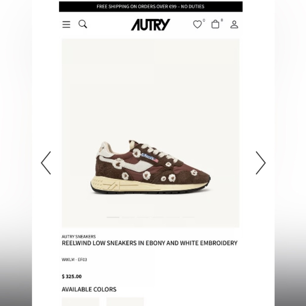 Autry Reelwind Embroidered low Sneakers flowers - ebony and white - Picture 2 of 6